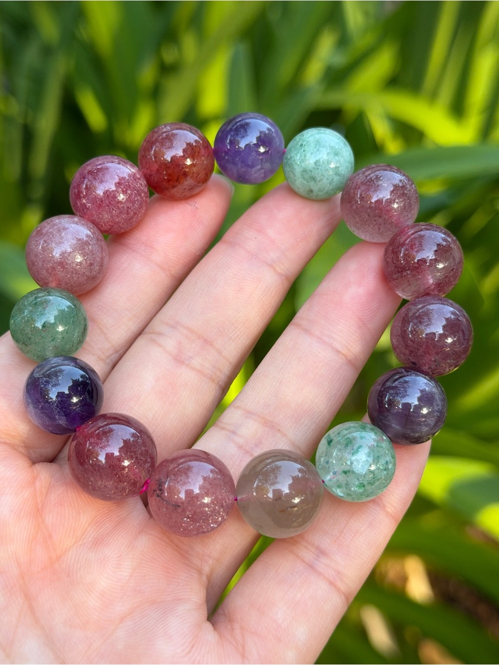 13mm stretchable multi stone bracelet‎ 1533